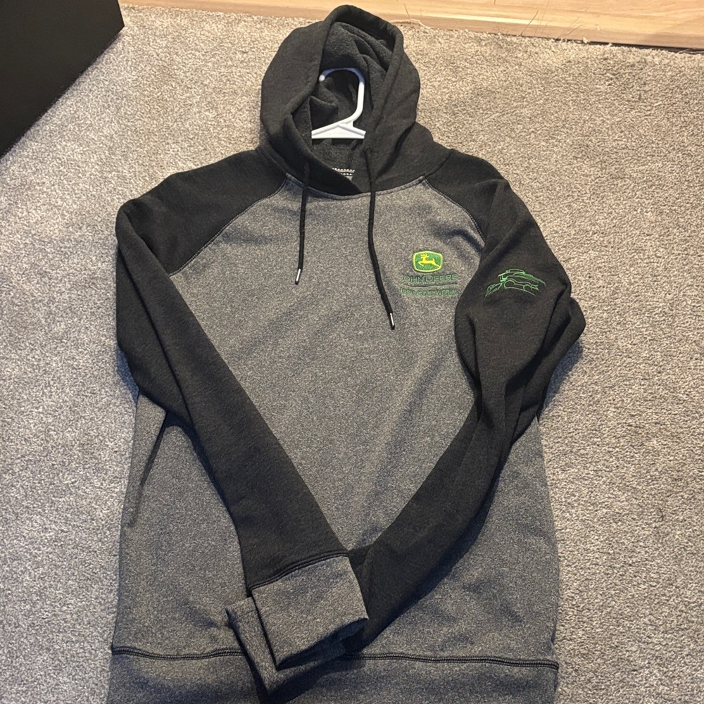 Gray and Black John Deere Hoodie